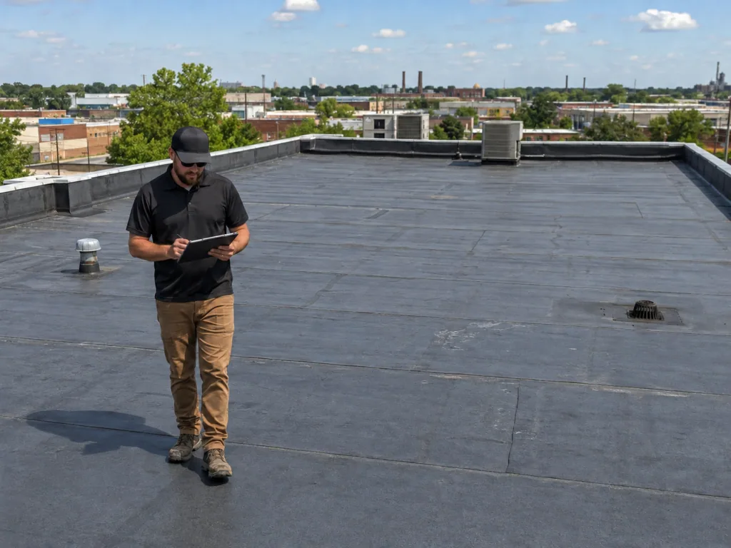 Commercial roof condition report in Brownsville, TX