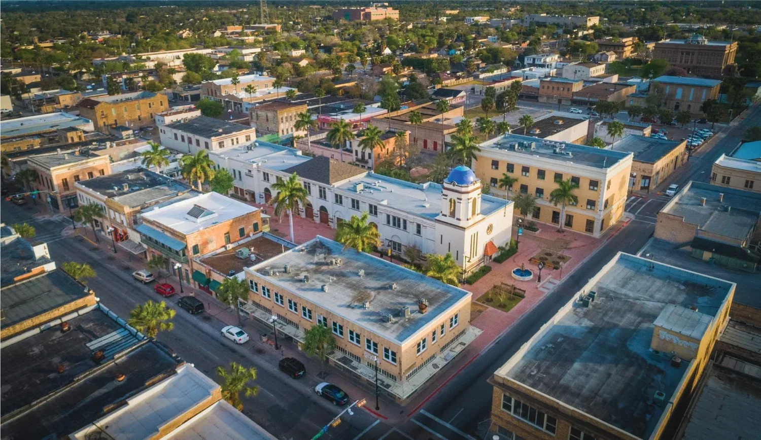 Downtown Brownsville, TX from above