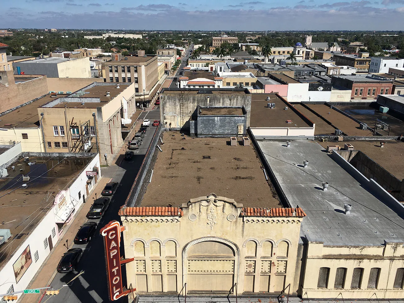 Historic downtown Brownsville rooftops